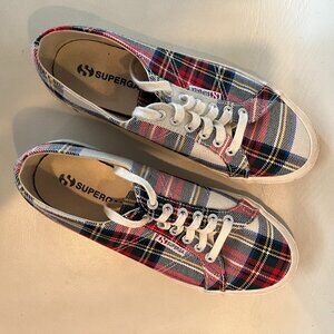 Superga 2750 Tartan Plaid Sneakers Women's 41/9.5-10/Worn Max 3 Times